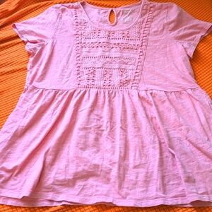 💘 Sale💘 Pink Lace Detail Top